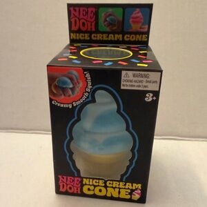 NeeDoh Nice Cream Cone Squishy Toy - Blue & Yellow